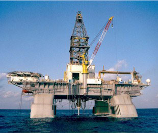 The Deepwater Horizon platform before the explosion in April 2010 which led to the death of eleven workers and the pollution of a large area of the Gulf of Mexico. Click on the image for the link.